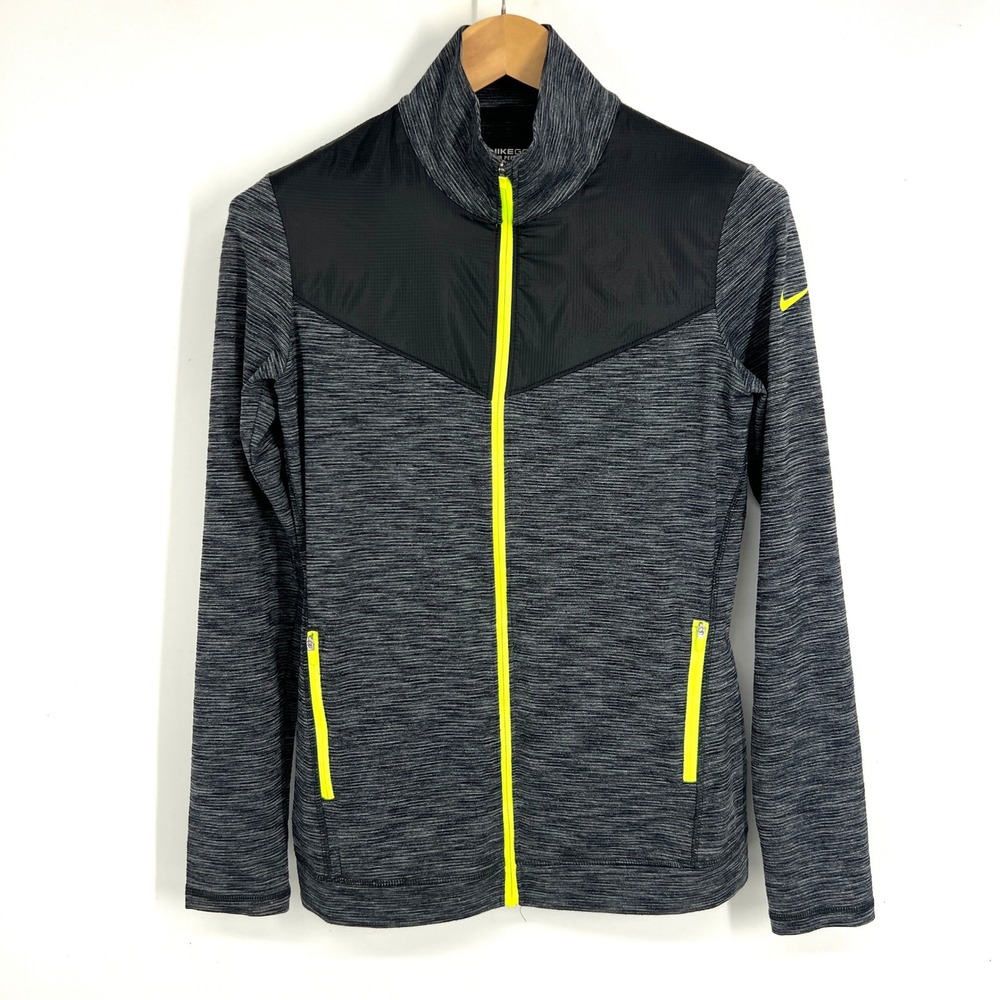 Nike Golf Tour Performance Dri-FIT Full Zip Jacket‎ Gray Black Neon 640402-010 S